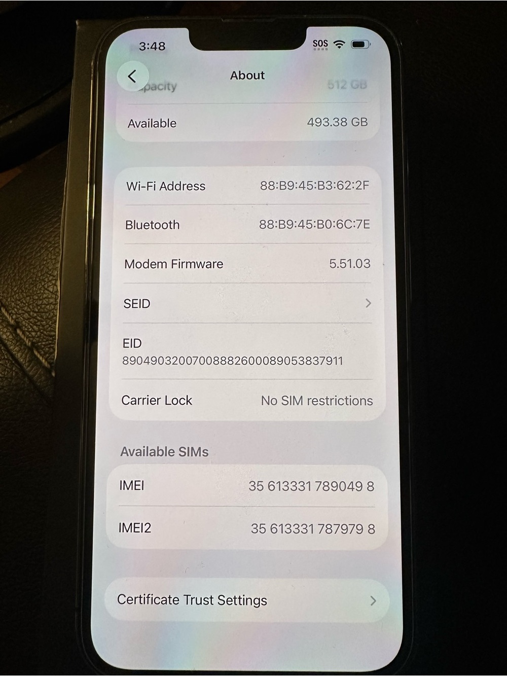 iPhone 13 Pro 512gb unlocked space grey/graphite - Picture 3 of 11